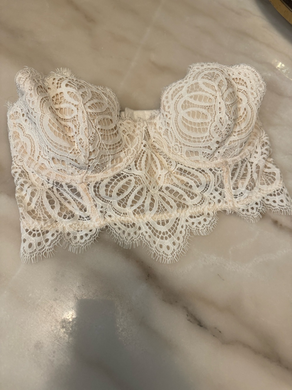Cream Lace Bustier
